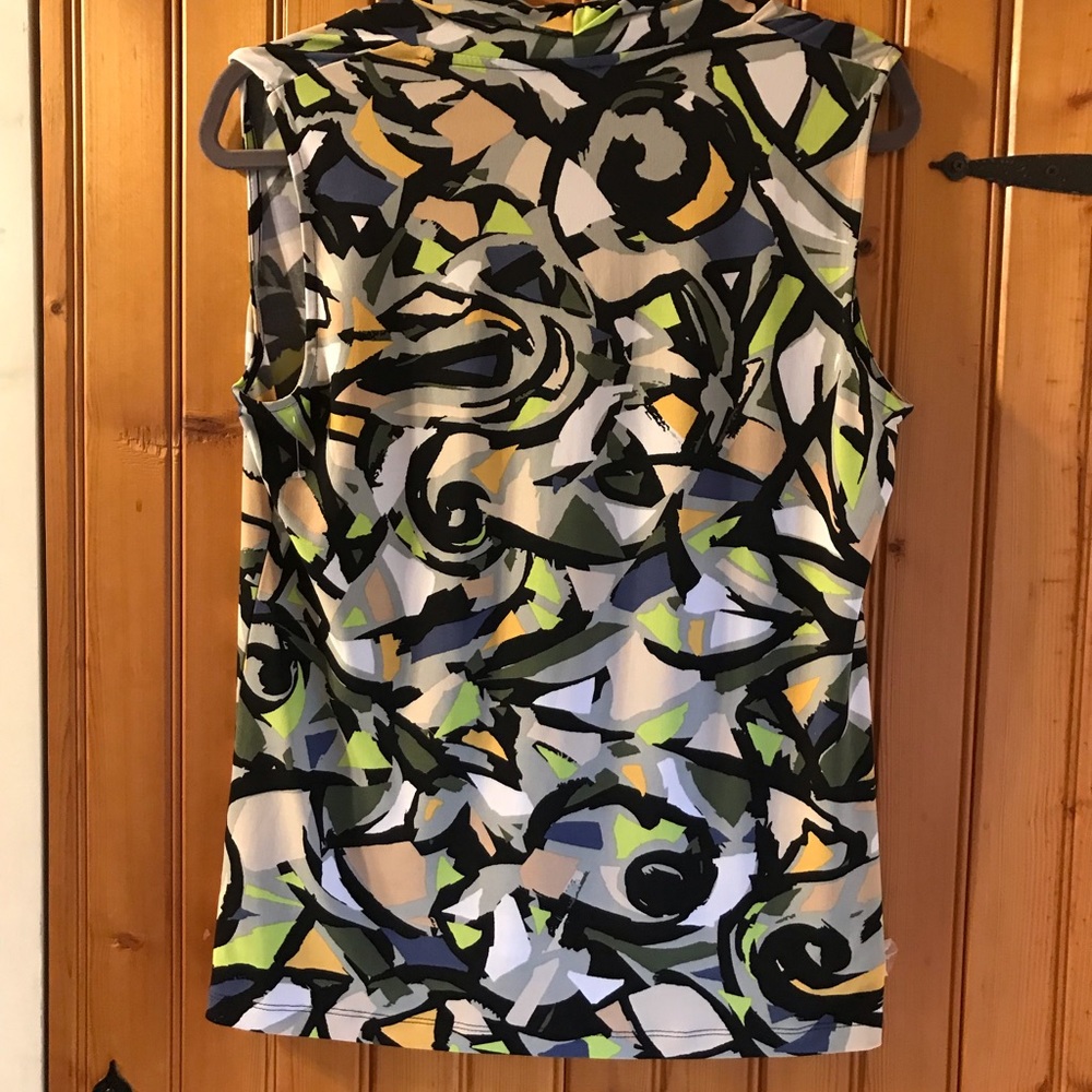 Ann Klein Size M Abstract Print Tank/Shell - Picture 4 of 4